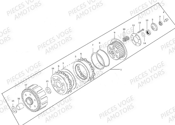 Embrayage VOGE Pieces VOGE 300 AC Euro4 - 2020