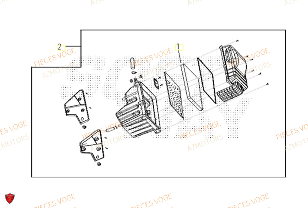 Filtre A Air AZMOTORS Pieces VOGE 300 AC Euro4 - 2020