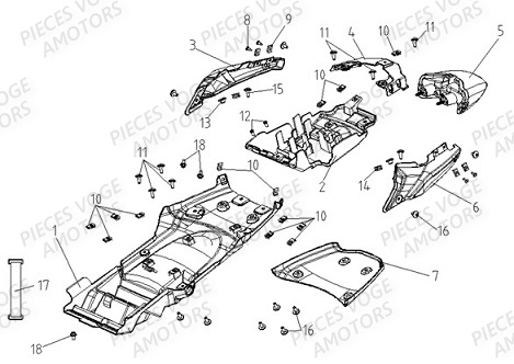 Garde Boue Arriere Et Feu Arriere VOGE Pieces VOGE 300 AC Euro4 - 2020