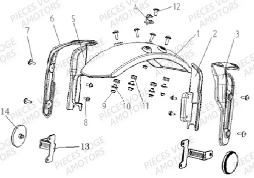 Garde Boue Avant VOGE Pieces VOGE 300 AC Euro4 - 2020