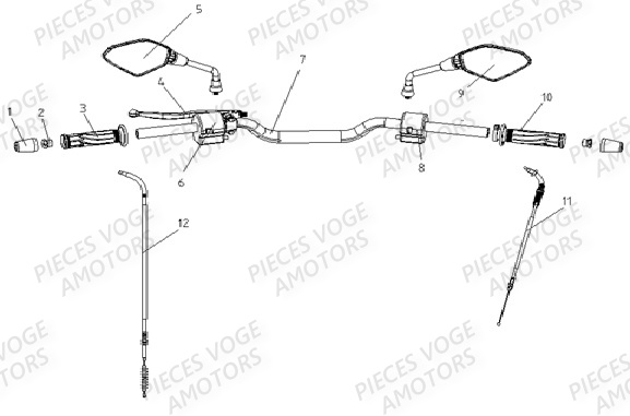 Guidon VOGE Pieces VOGE 300 AC Euro4 - 2020