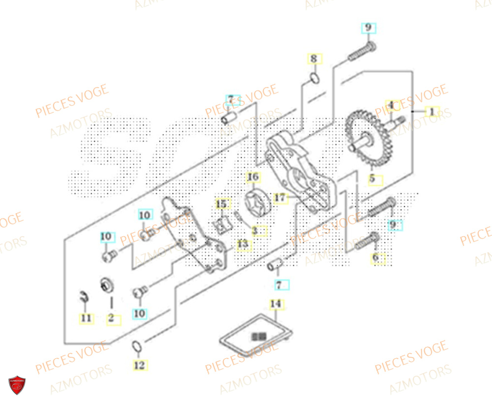 Pompe A Huile AZMOTORS Pieces VOGE 300 AC Euro4 - 2020
