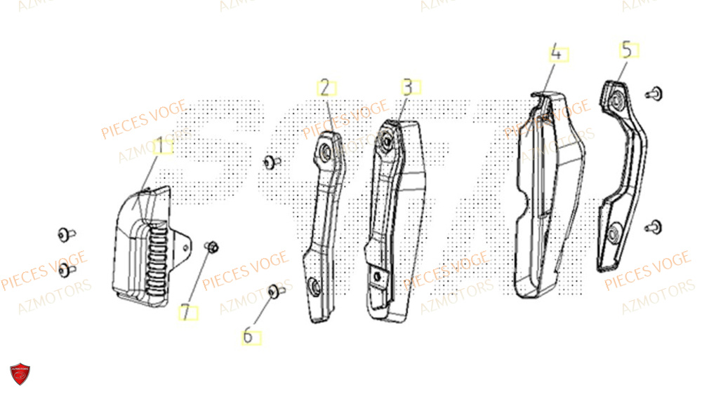 Protection De Radiateur AZMOTORS Pieces VOGE 300 AC Euro4 - 2020