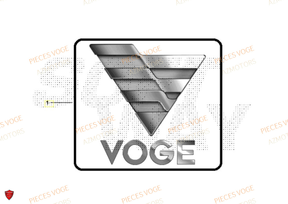 Sticker AZMOTORS Pieces VOGE 300 AC Euro4 - 2020