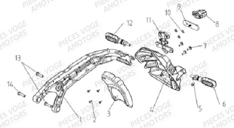 Support De Plaque VOGE Pieces VOGE 300 AC Euro4 - 2020