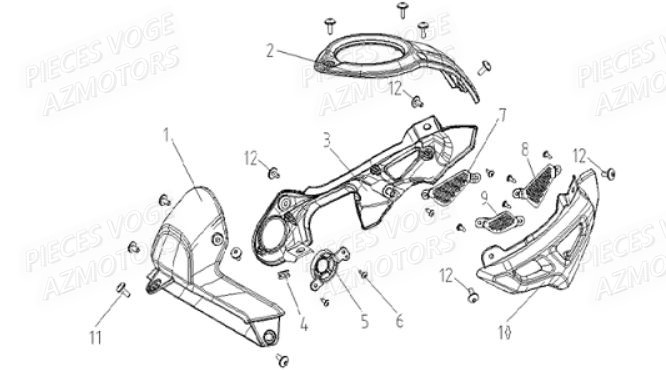 CARENAGE_DE_RESERVOIR VOGE Pieces VOGE 300 ACX Euro5 - 2021
VOGE