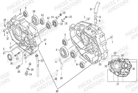 Carters Moteur VOGE Pieces VOGE 300 ACX Euro5 - 2021