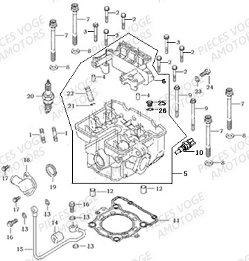 Culasse VOGE Pieces VOGE 300 ACX Euro5 - 2021