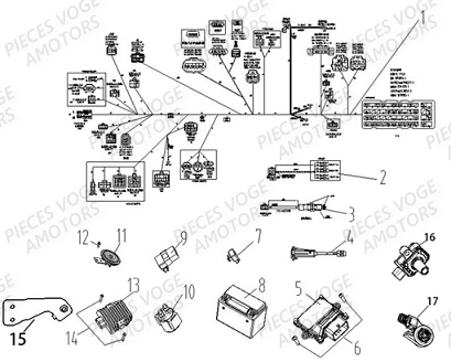 ELECTRICITE pour VOGE 300 ACX Euro5