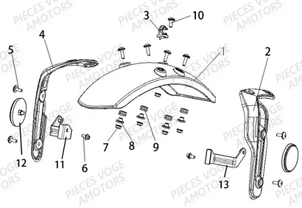 Garde Boue Avant VOGE Pieces VOGE 300 ACX Euro5 - 2021