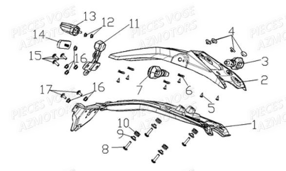 GARDE_BOUE_ARRIERE VOGE Pieces VOGE 300 ACX Euro5 - 2021
VOGE