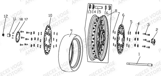 Jante Avant VOGE Pieces VOGE 300 ACX Euro5 - 2021