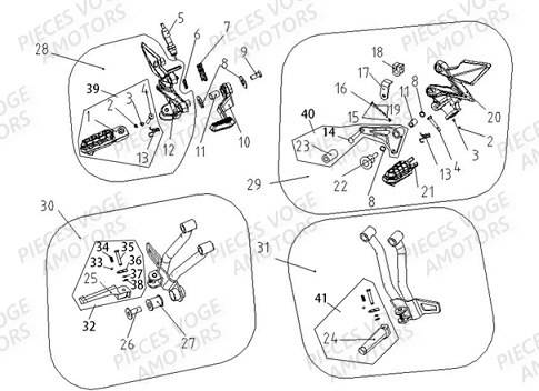 Repose Pied VOGE Pieces VOGE 300 ACX Euro5 - 2021