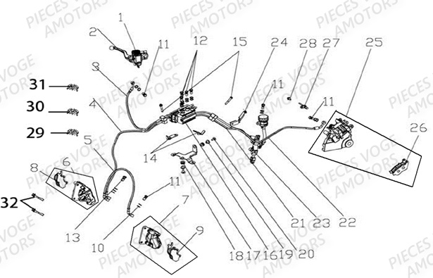 SYSTEME_DE_FREIN VOGE Pieces VOGE 300 ACX Euro5 - 2021