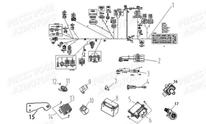 SUPPORT AVERTISSEUR VOGE 300 DS VOGE
VOGE
Pièce VOGE Moto Cross, Piece moto VOGE Origine constructeur