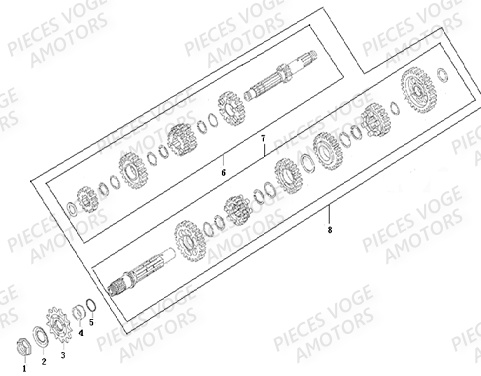 Transmission VOGE Pieces VOGE 300 ACX Euro5 - 2021