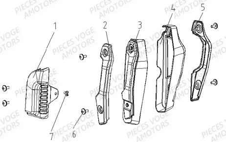 CACHES_DU_RADIATEUR VOGE Pieces VOGE 300 AC Euro5 - 2021