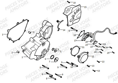 Couvre Carter Gauche VOGE Pieces VOGE 300 AC Euro5 - 2021