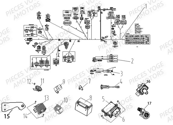 ELECTRICITE VOGE Pieces VOGE 300 AC Euro5 - 2021