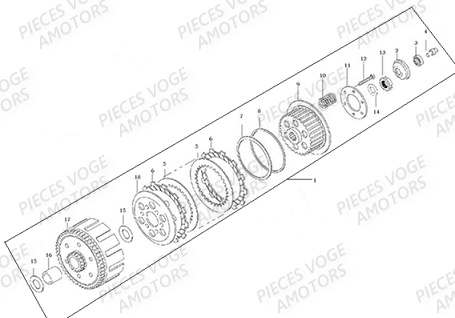 Embrayage VOGE Pieces VOGE 300 AC Euro5 - 2021