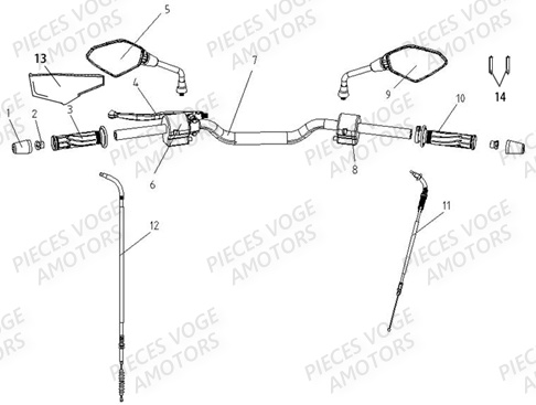 Guidon VOGE Pieces VOGE 300 AC Euro5 - 2021