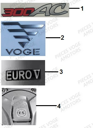 Sticker De Reservoir VOGE Pieces VOGE 300 AC Euro5 - 2021