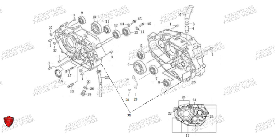 CARTERS MOTEUR pour VOGE 300 DS EU5