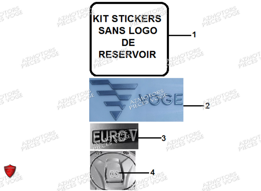 Stickers VOGE Pieces VOGE 300 DS EU V