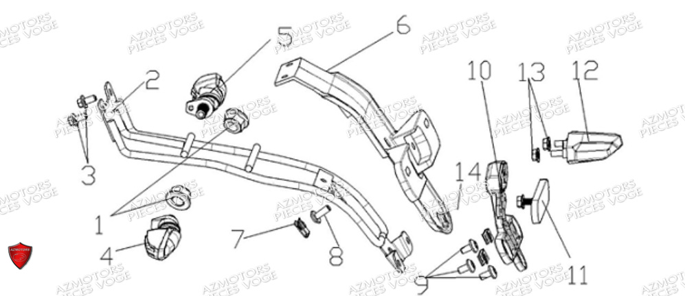 Support De Plaque VOGE Pieces VOGE 300 DS EU V