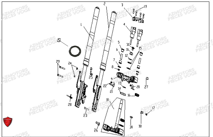 TRAIN_AVANT VOGE Pieces VOGE 300 DS EU V