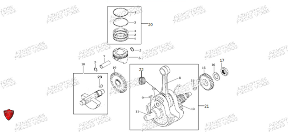 Vilebrequin Piston VOGE Pieces VOGE 300 DS EU V