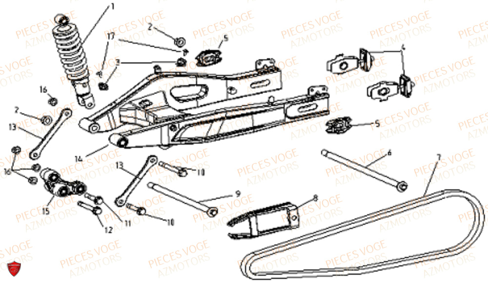 Bras Oscillant VOGE Pieces VOGE 300 R EU IV