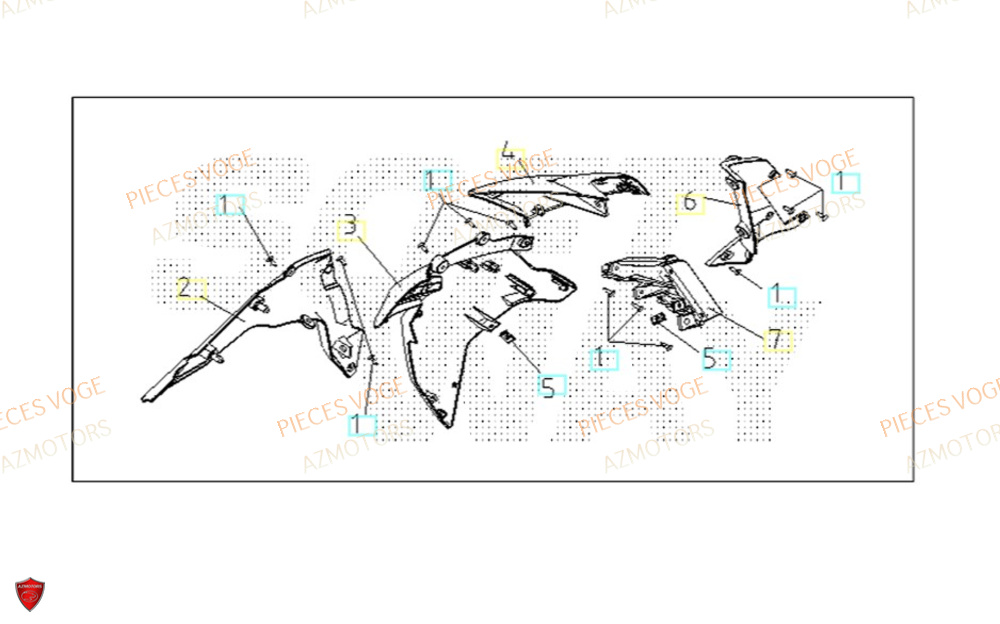 Carenage Avant Gauche AZMOTORS Pieces VOGE 300 R EU IV