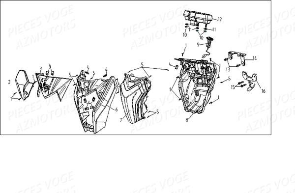 CARENAGES PHARE pour VOGE 300 R