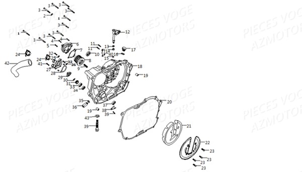 FILTRE A HUILE VOGE 300 pour COUVRE CARTER DROIT FILTRE A HUILE de VOGE 300 R
