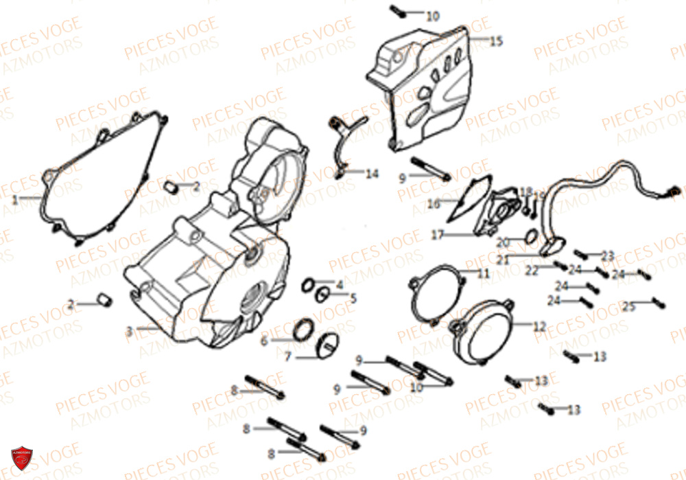 Couvre Carter Gauche VOGE Pieces VOGE 300 R EU IV