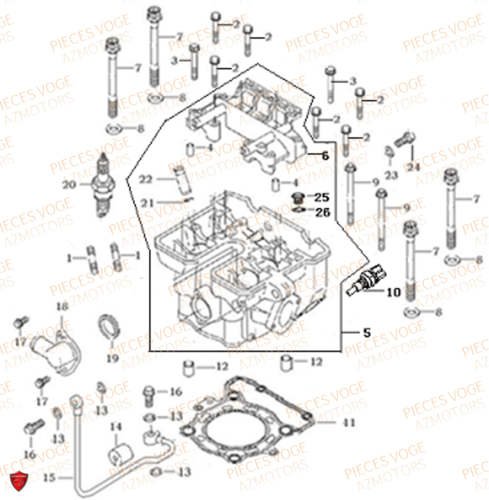 Culasse VOGE Pieces VOGE 300 R EU IV