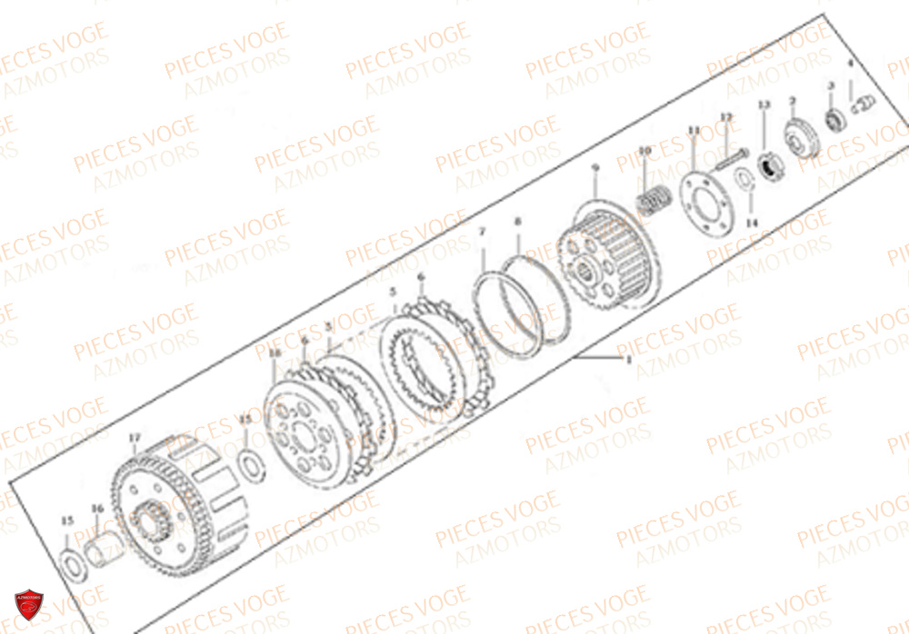 Embrayage VOGE Pieces VOGE 300 R EU IV