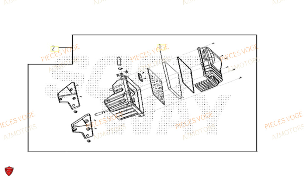 Filtre A Air AZMOTORS Pieces VOGE 300 R EU IV