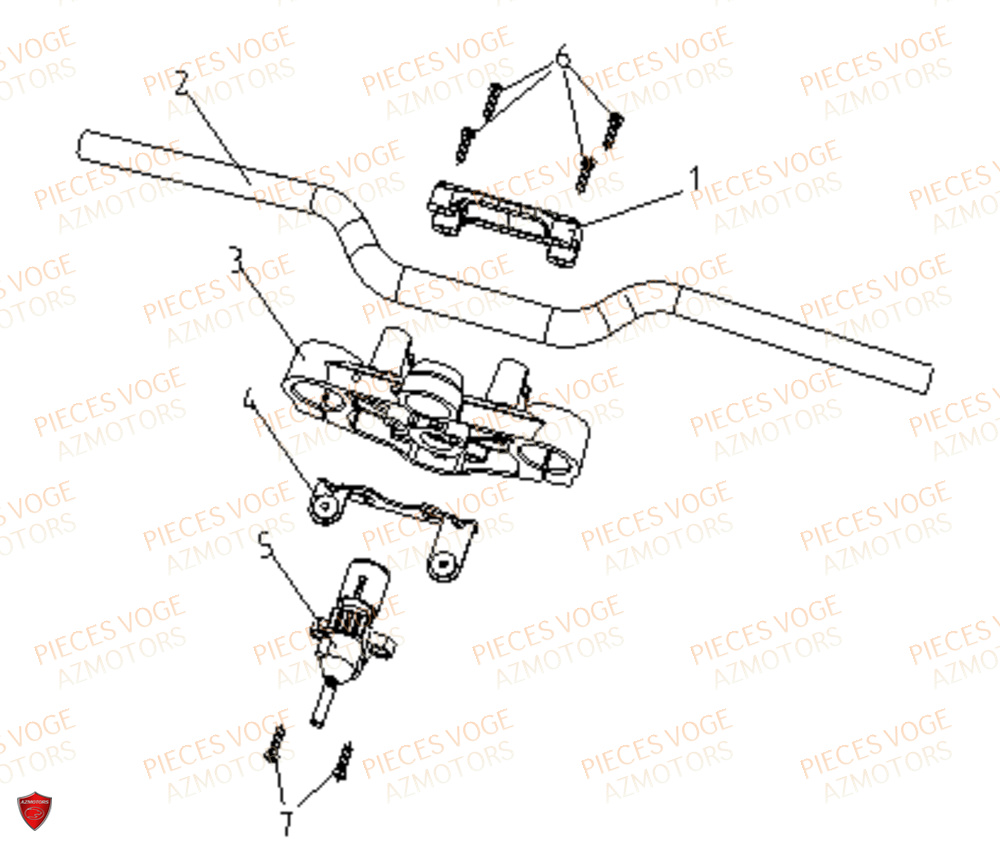 Guidon VOGE Pieces VOGE 300 R EU IV