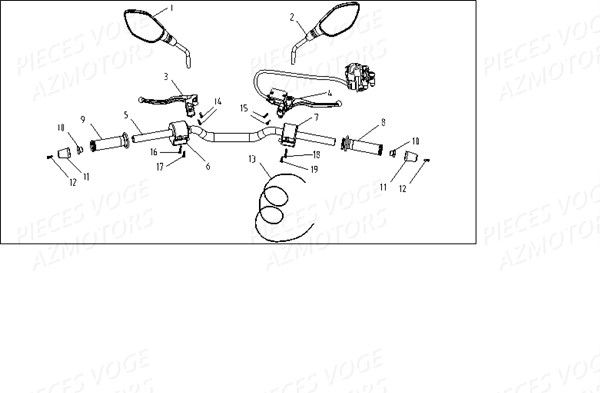 GUIDON RETROVISEURS VOGE VOGE 300 R