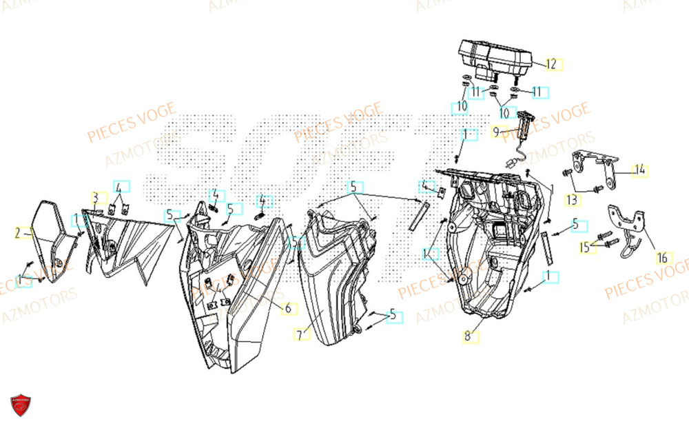 Phare Avant AZMOTORS Pieces VOGE 300 R EU IV