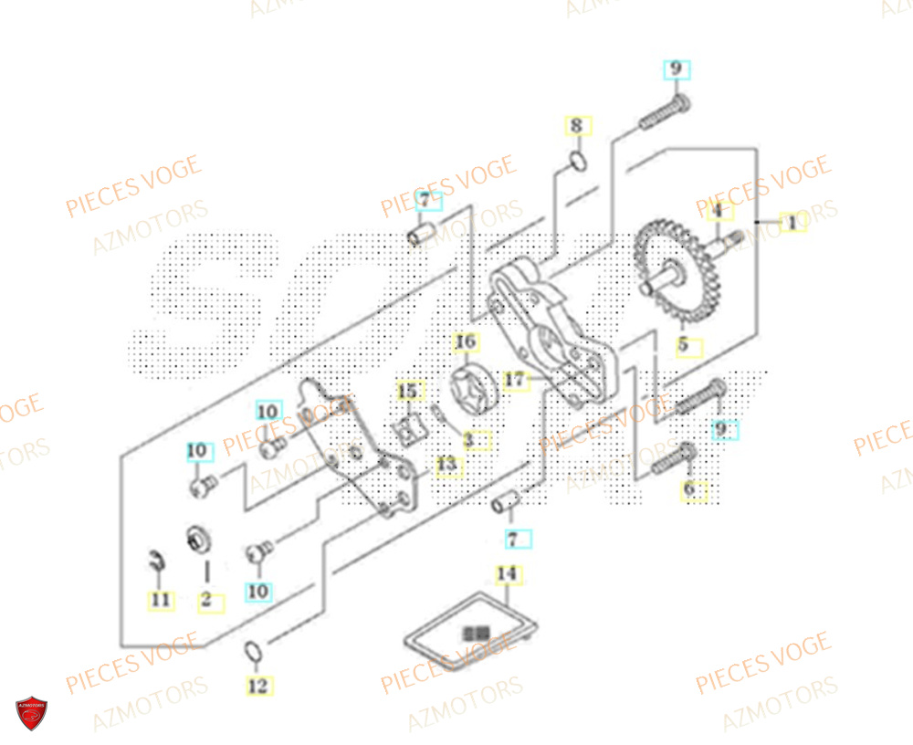 Pompe A Huile AZMOTORS Pieces VOGE 300 R EU IV