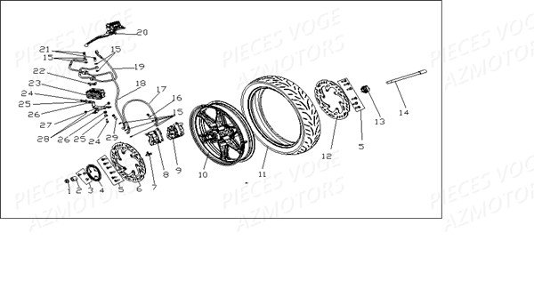 ROUE AVANT pour VOGE 300 R