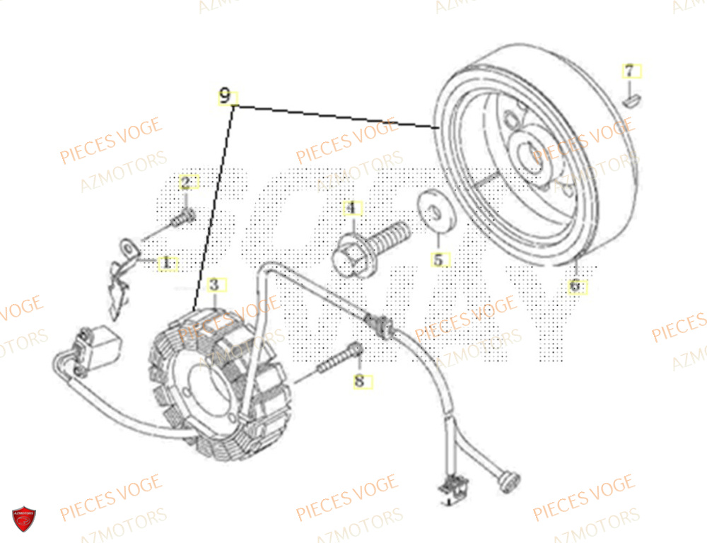 Stator AZMOTORS Pieces VOGE 300 R EU IV