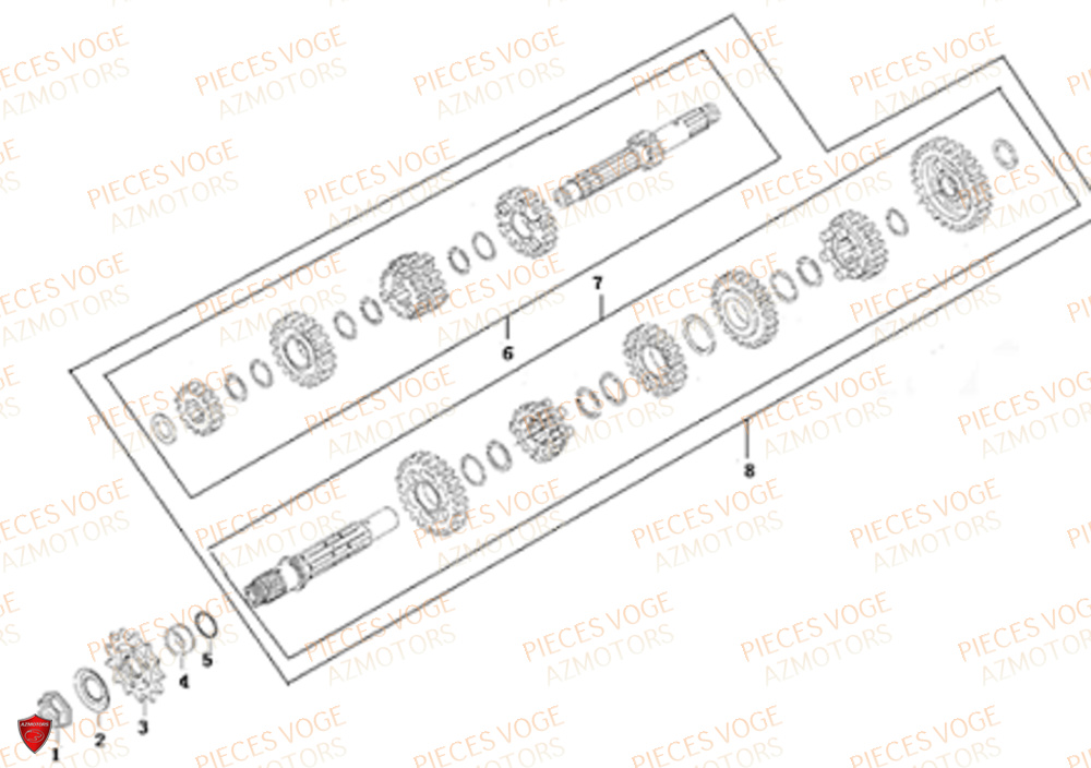 Transmission VOGE Pieces VOGE 300 R EU IV