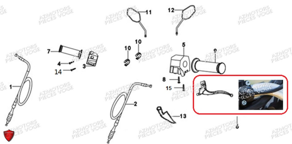 COMMANDES ET RETROS VOGE VOGE 300 RALLY E5