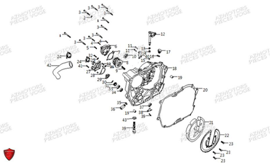Couvre Carter Droit VOGE Pieces VOGE 300 RALLY EURO 5