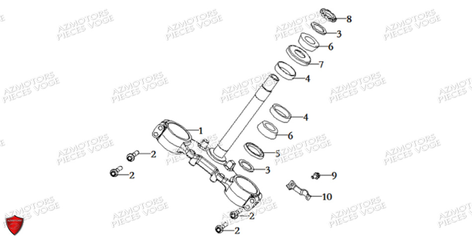 TE DE FOURCHE INFERIEUR pour VOGE 300 RALLY E5