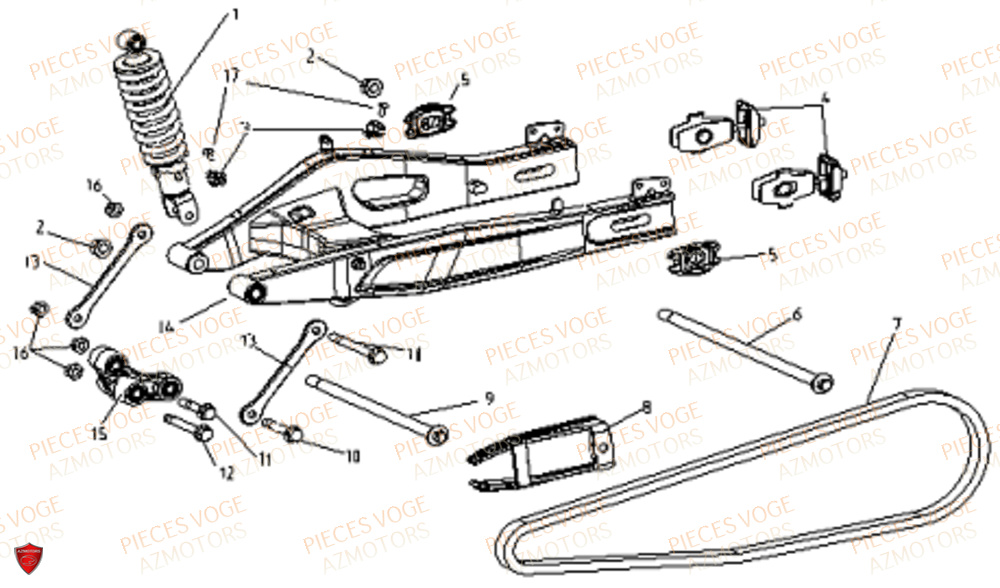 Bras Oscillant VOGE Pieces VOGE 300 R EU V